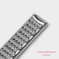 Тёрка для сыра Доляна «Металлик», 31,5 см, с ручкой, серебристая Тёрка для сыра Доляна «Металлик», 31,5 см, с ручкой, серебристая