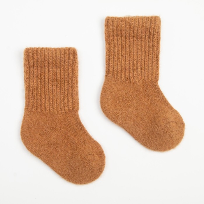 Носки детские с пухом верблюда, цвет рыжий, размер 4 (4-5 лет)
