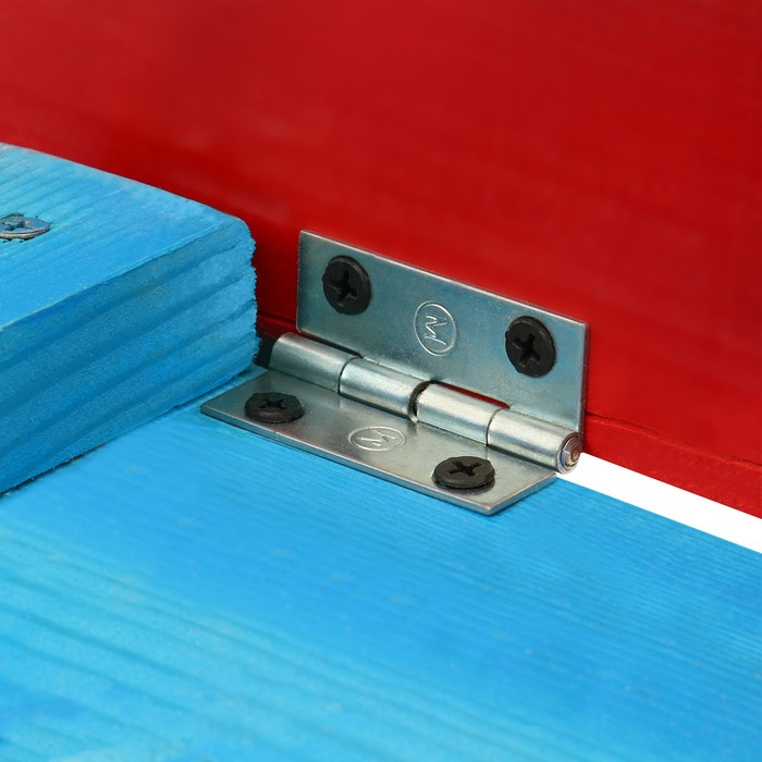 Песочница деревянная, с крышкой, 130 &times; 130 &times; 52 см, сосна, крашеная