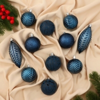 Набор украшений пластик 11 шт "Мелодия" сосулька, 6 см, синий Набор украшений пластик 11 шт "Мелодия" сосулька, 6 см, синий