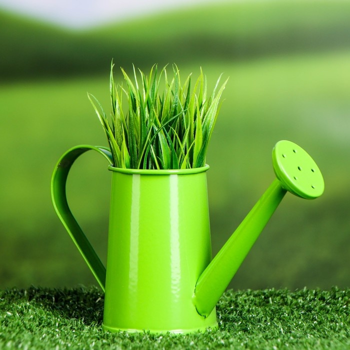 Кашпо Кашпо "Лейка" зеленое, 15х7х8см