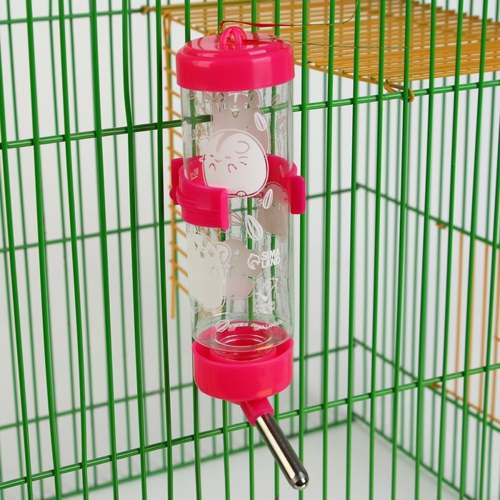 Поилка для грызунов &laquo;Хомячки&raquo; 125 мл, 12.5х4.5 см, микс цветов