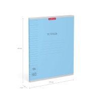 Тетрадь 96 листов в линейку, ErichKrause "Классика CoverPrо", пластиковая обложка, блок офсет 100% белизна, МИКС