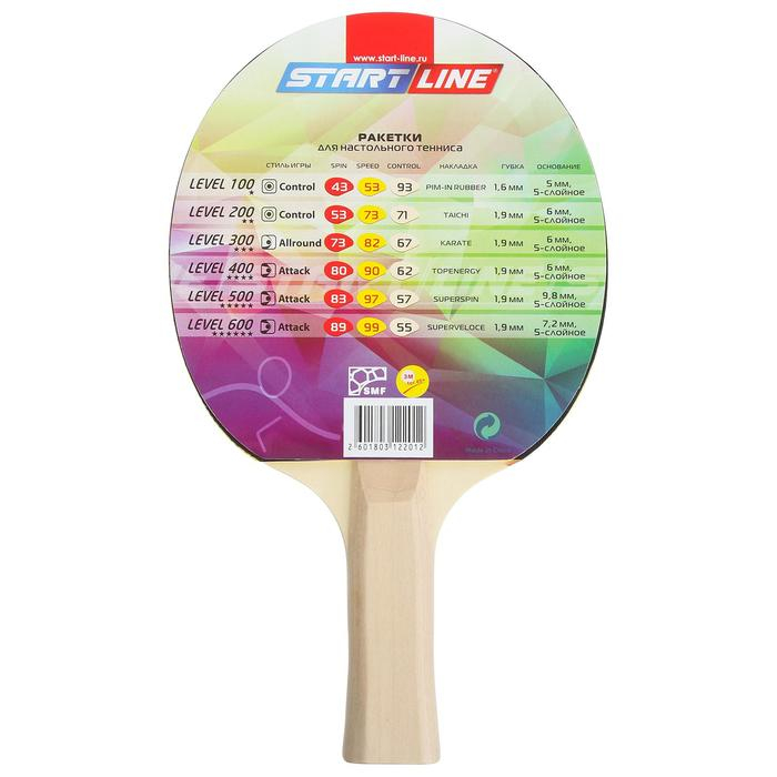 Ракетка для настольного тенниса Start line Level 100 с анатомической ручкой