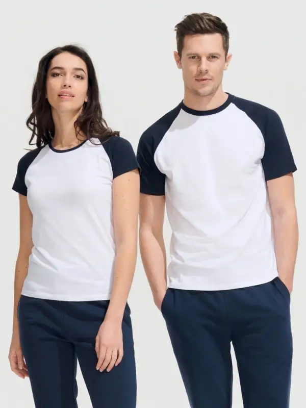 Футболка мужская двухцветная Funky 150, белый/оранжевый, размер S Футболка мужская двухцветная Funky 150, белый/оранжевый, размер S