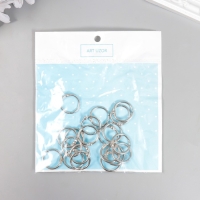 Кольца для творчества (фотоальбомов) "Серебро" внутр. d= 1,5 см внешн. d=2 см н-р 20 шт Кольца для творчества (фотоальбомов) "Серебро" внутр. d= 1,5 см внешн. d=2 см н-р 20 шт