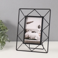 Фоторамка металл на 1 фото 10х15 см "Лофт. Треугольники" черный 18х1х22 см Фоторамка металл на 1 фото 10х15 см "Лофт. Треугольники" черный 18х1х22 см