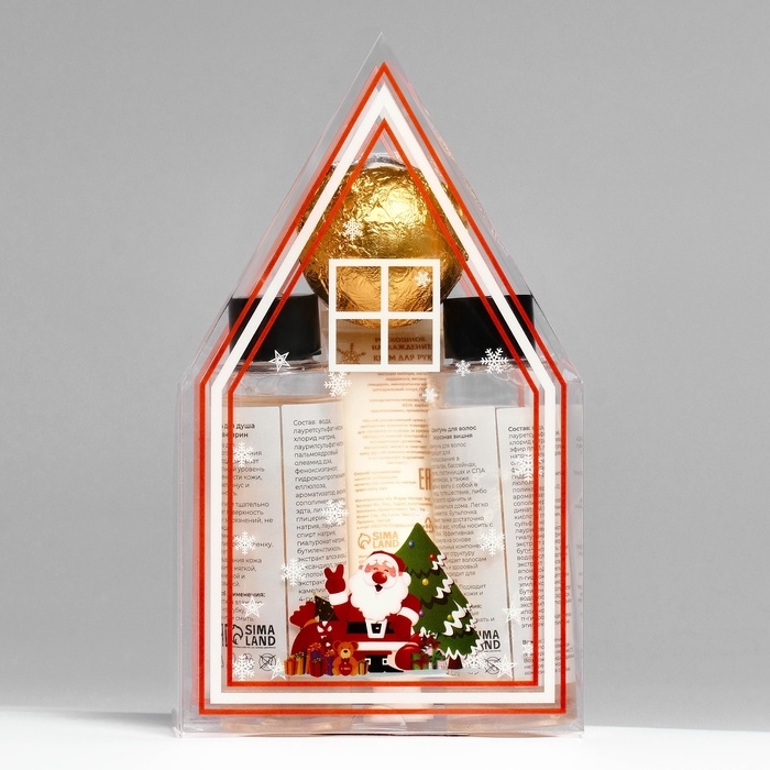 Новогодний подарочный набор косметики &laquo;Мастерская Деда Мороза&raquo; для душа и ванны, золотая серия