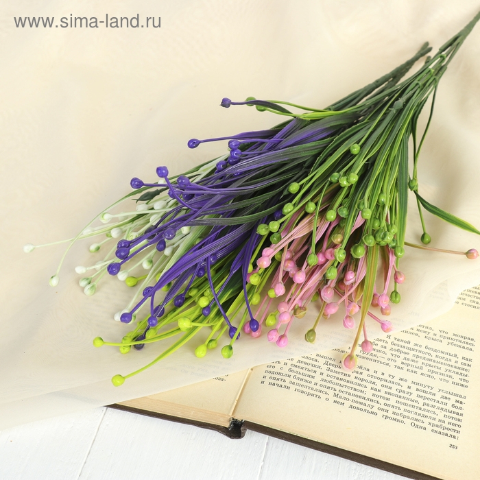 Букет "Травка с шариками" 27 см, микс