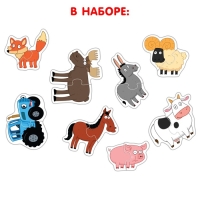 Макси-пазлы &laquo;Синий трактор: Смешные животные&raquo;, 8 пазлов