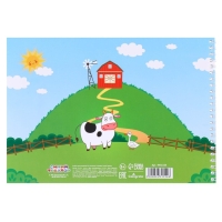 Альбом для рисования А4, 40 листов 100 г/м&sup2;, на гребне, Синий трактор