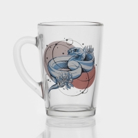 Кружка стеклянная кофейная «Змеи», 300 мл, МИКС Кружка стеклянная кофейная «Змеи», 300 мл, МИКС