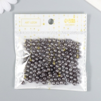 Бусины для творчества пластик "Грифельно-серый" набор 200 шт d=0,6 см Бусины для творчества пластик "Грифельно-серый" набор 200 шт d=0,6 см