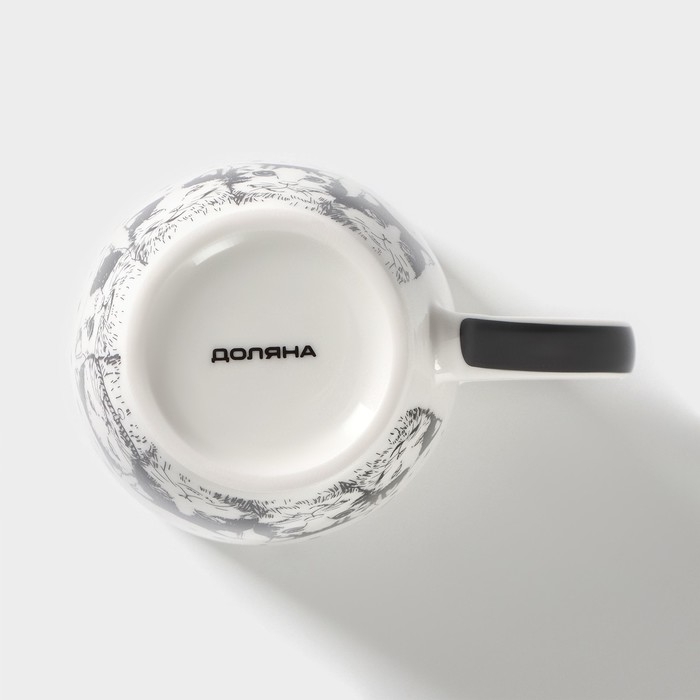 Кружка керамическая Доляна &laquo;Коты - это любовь&raquo;, 350 мл, цвет белый