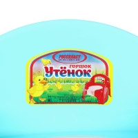 Горшок детский &laquo;Утенок&raquo; с крышкой, светло-бирюзовый / белый 310х295х280мм