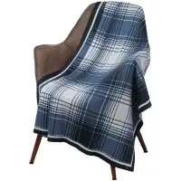 Плед Duotone, синий с белым Плед Duotone, синий с белым