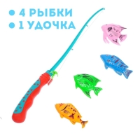 Рыбалка «Морская волна», 4 рыбки, удочка, МИКС Рыбалка «Морская волна», 4 рыбки, удочка, МИКС