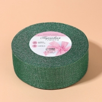 Лента парчовая, 40 мм, 23 &plusmn; 1 м, цвет зелёный №41