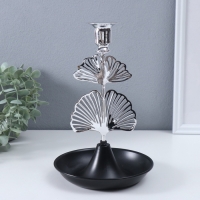 Подсвечник металл на 1 свечу "Лист Гинкго" d-2 см 15,5х15,5х24,5 см Подсвечник металл на 1 свечу "Лист Гинкго" d-2 см 15,5х15,5х24,5 см