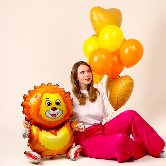 Набор шаров &laquo;Лев&raquo;, латекс, фольга, набор 10 шт.