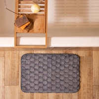 Коврик для ванной Этель &laquo;Ромбы&raquo;, цв. светло-серый, 40х60 см