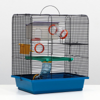 Клетка для грызунов трехярусная, туннели микс видов 39 x 29 х 46 см, микс цветов Клетка для грызунов трехярусная, туннели микс видов 39 x 29 х 46 см, микс цветов