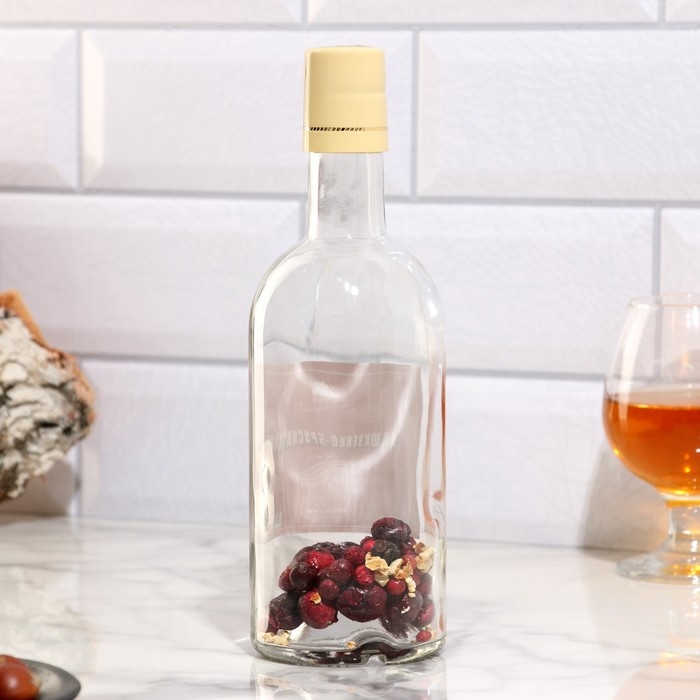 Набор из трав и специй для приготовления настойки Набор из трав и специй для приготовления настойки "Клюквенно-брусничная" с бутылкой 0,5 л