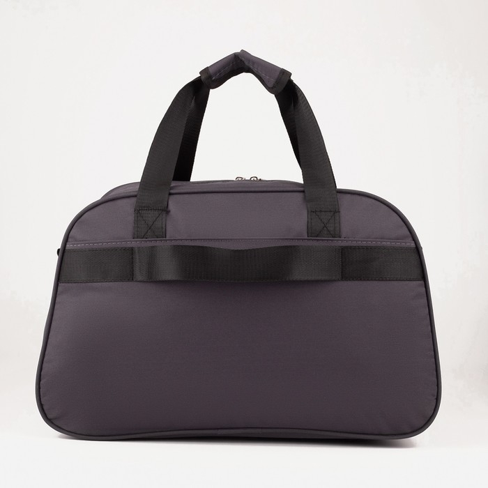 Сумка дорожная на молнии, 2 наружных кармана, держатель для чемодана, длинный ремень, цвет серый Сумка дорожная на молнии, 2 наружных кармана, держатель для чемодана, длинный ремень, цвет серый