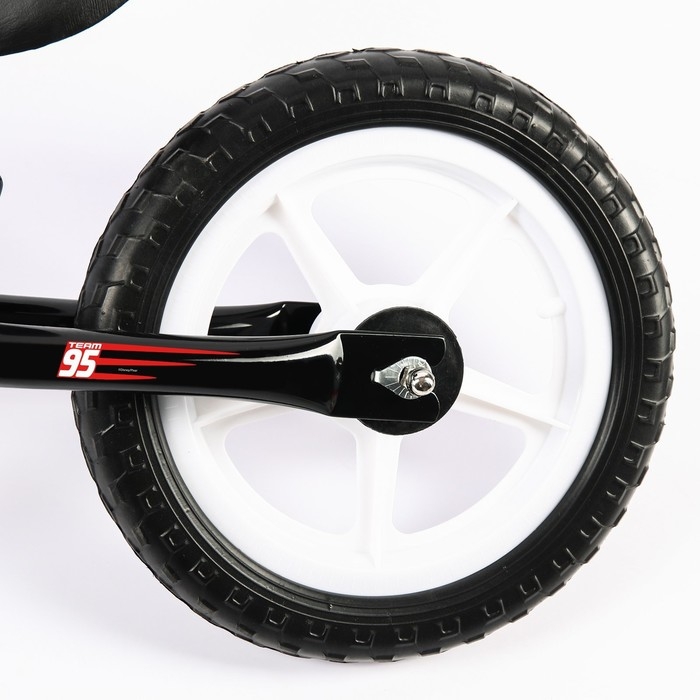 Беговел 12 Беговел 12", детский облегченный, 2+, «Тачки», цвет чёрный