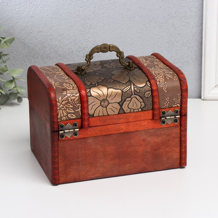 Шкатулка дерево Шкатулка дерево "Цветение" 12,2х17,7х12,5 см