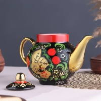 Набор «Хохлома», овал, 3 предмета, самовар 3 л, заварочный чайник 0,7 л, поднос Набор «Хохлома», овал, 3 предмета, самовар 3 л, заварочный чайник 0,7 л, поднос