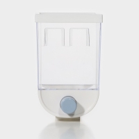 Контейнер - дозатор для сыпучих продуктов RICCO, 11,8&times;9,5&times;19 см, 1 л, цвет белый