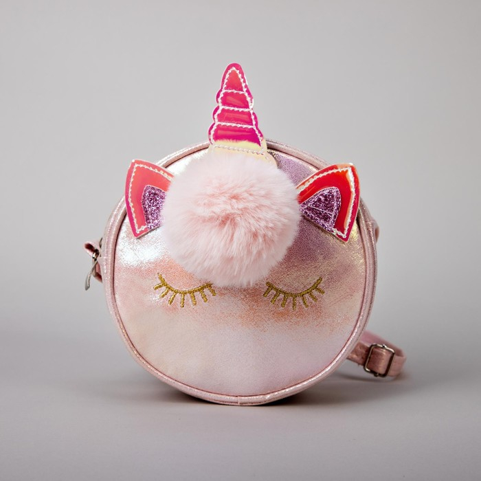 Сумка детская для девочки Волшебный единорог на молнии, цвет розовый Сумка детская для девочки Волшебный единорог на молнии, цвет розовый
