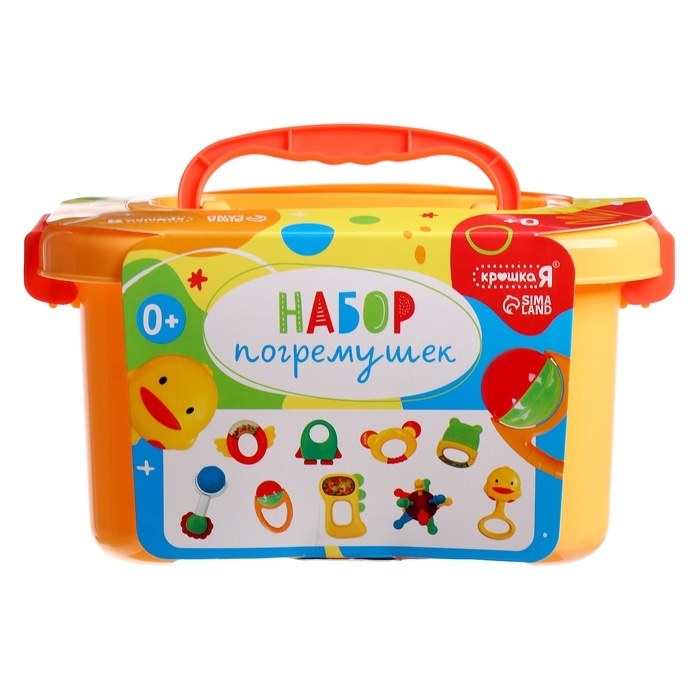 Набор погремушек для малышей, в контейнере, 9 шт. Набор погремушек для малышей, в контейнере, 9 шт.
