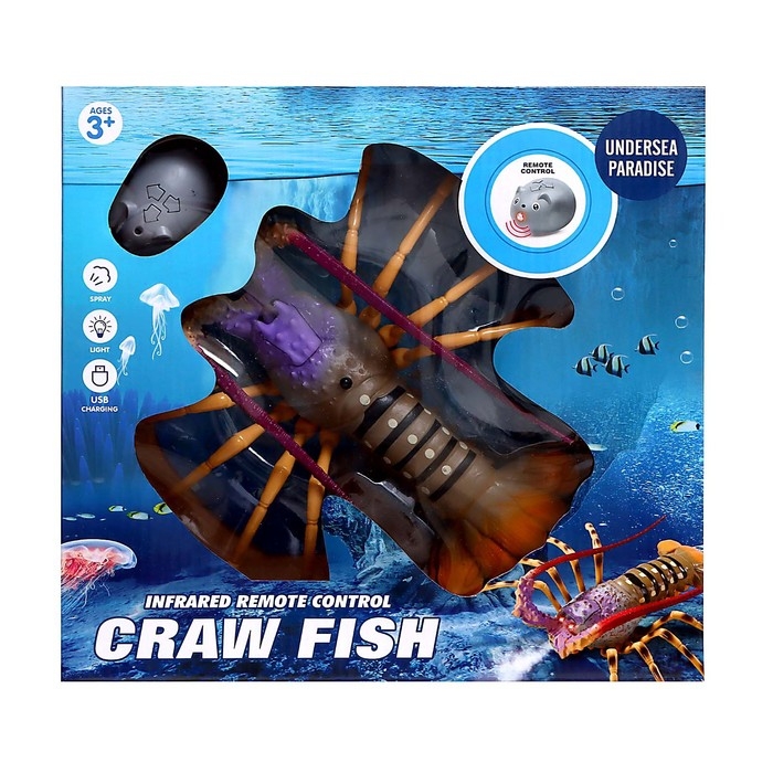 Омар радиоуправляемый Craw Fish, световые эффекты Омар радиоуправляемый Craw Fish, световые эффекты