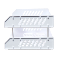 Набор лотков для бумаг горизонтальный Стамм "Сити", набор 2 штуки, на металлических стержнях, белый Набор лотков для бумаг горизонтальный Стамм "Сити", набор 2 штуки, на металлических стержнях, белый