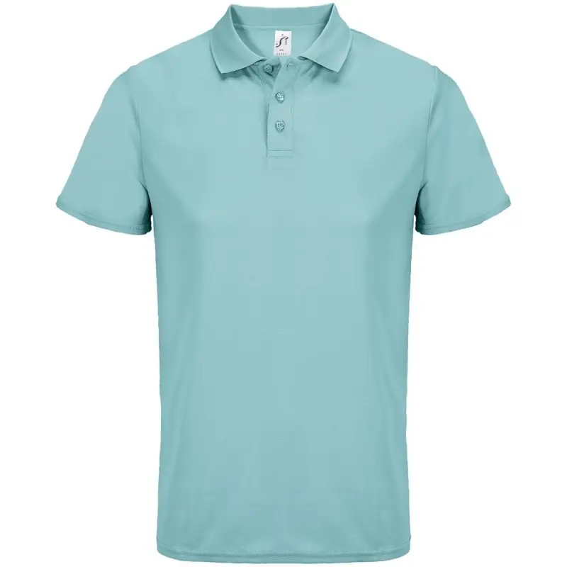 Рубашка поло унисекс Pitcher, голубая (морская волна), размер XS