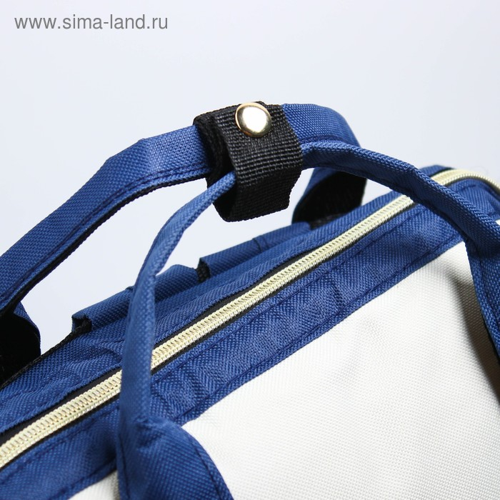 Сумка рюкзак для мамы и малыша с термокарманом, термосумка - портфель, цвет синий/красный Сумка рюкзак для мамы и малыша с термокарманом, термосумка - портфель, цвет синий/красный