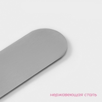 Кондитерская лопатка - палетка изогнутая Доляна, 36,5&times;3 см, рабочая часть 24,5 см, цвет серебристый