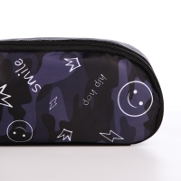 Рюкзак школьный с пеналом Hip-Hop, 42х28х13 см, цвет чёрный