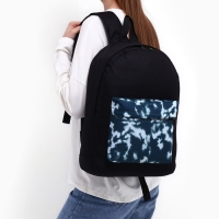 Рюкзак школьный молодёжный &laquo;Тайдай&raquo;, 33х13х37, отдел на молнии, н/карман, чёрный