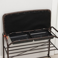 Подставка для обуви с сиденьем, 3 яруса, 65×30×48 см, цвет МИКС Подставка для обуви с сиденьем, 3 яруса, 65×30×48 см, цвет МИКС