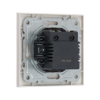 Розетка с USB-A + USB-C разъёмами, 2.1 A, 5В, TOT Glossy Glass, скрытая, стекло, белая