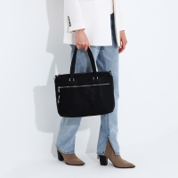 Сумка-тоут на молнии, 2 наружных кармана, цвет чёрный Сумка-тоут на молнии, 2 наружных кармана, цвет чёрный