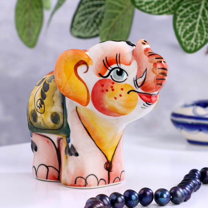 Сувенир &laquo;Слон Тоша&raquo;, 9х11см, гжель , цвет