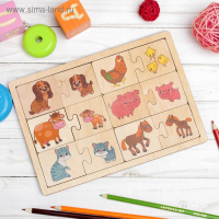 Игра развивающая деревянная &laquo;Мама и малыш&raquo;