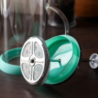 Чайник заварочный френч - пресс &laquo;Келли&raquo;, 800 мл, стекло, цвет зелёный