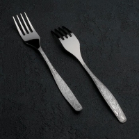 Вилка десертная &laquo;Уралочка&raquo;, длина 17,5 см, толщина 2 мм, цвет серебряный