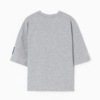 Футболка детская MINAKU, цвет серый, рост 146 см