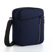 Сумка мужская на молниях, наружный карман, цвет синий Сумка мужская на молниях, наружный карман, цвет синий